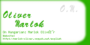 oliver marlok business card